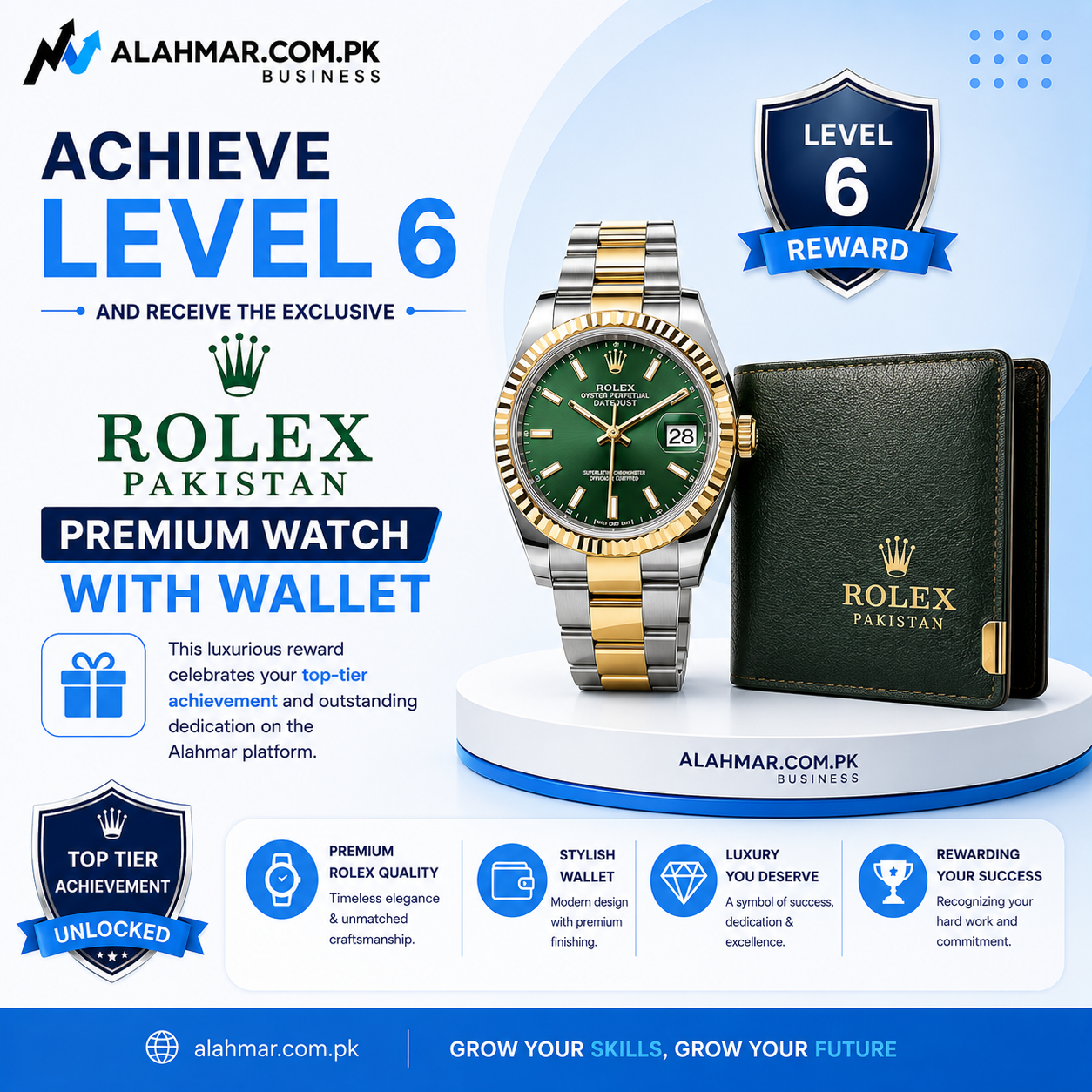Rolex Pakistan premium watch with wallet!